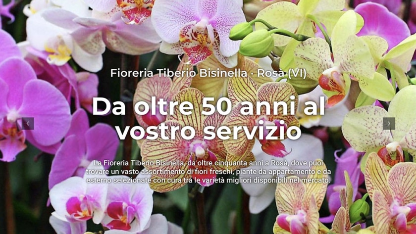 Sito Web Fioreria Tiberio Bisinella